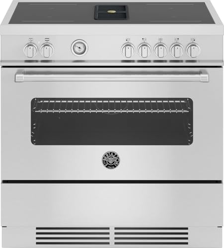 Bertazzoni Master Deluxe Series MASCH94I1EXT 90cm Electric Range Cooker with Venting Induction Hob - Stainless Steel - A Rated