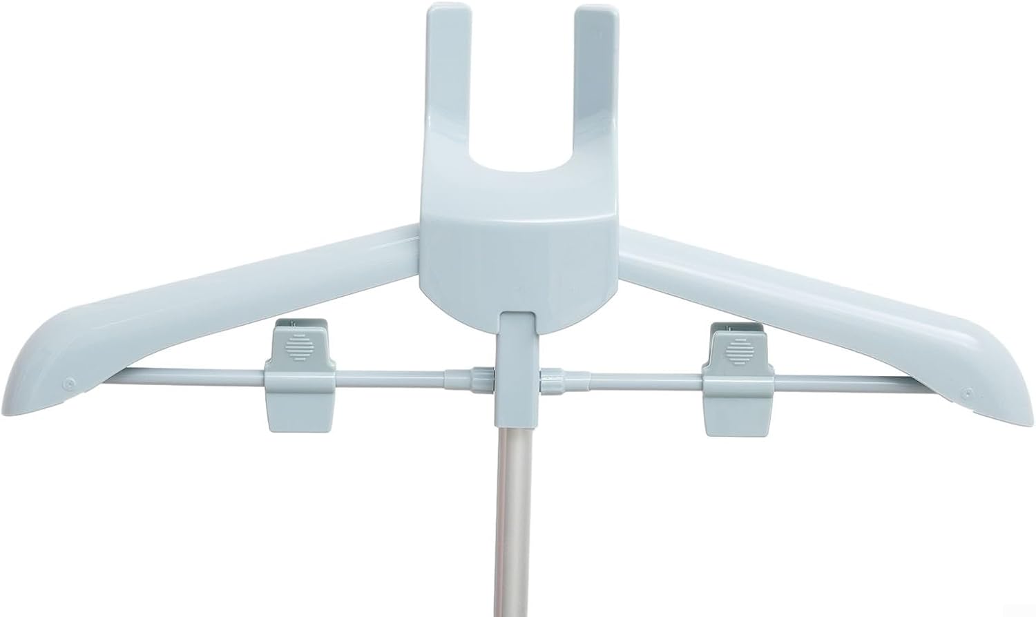 Handheld Garment Steamer Stand, Adjustable 63" Portable Clothes Steam Rack with Clips, 360° Rotating Hanger for Pants Skirts, Collapsible Aluminum Alloy Ironing Pole for Home Travel(grey)