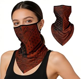 Sunscreen Ear Hanging Face Gaiter, UV Protection Breathable Neck Gaiter, Non-Slip Elastic Scarf,face mask