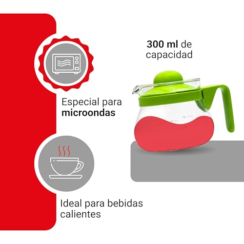 Miniatura 6 de Sanfor Jarra Para Café, Té Y Agua Jarra De Vidrio Resistente Al Calor Para Microondas Transparente 300ml
