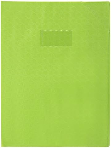 Clairefontaine - Ref 72227C - Calligraphe PVC Exercise Book Protector Cover - A4 (210 x 297mm) in Size, Label Holder for Easy Identification, Diamond Effect - White Colour