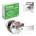 VIZILOK ADA Compliant Privacy Lock - Commercial Grade Right Handed Non Reversible in USE or Vacant Indicator Push Button Lock and Lever - Satin Chrome
