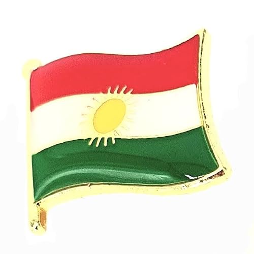 Pin's en métal avec drapeau du Kurdistan