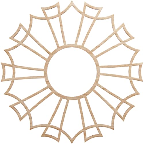 Image of Ekena Millwork 24 inchOD x 8 1 /2 inchID x 1 /4 inchT Augustus Wood Fretwork Pierced Ceiling Medallion, Alder