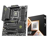 MICRO CENTER AMD Ryzen 7 9850X3D CPU Processor with MSI MAG X870E Tomahawk WiFi ATX Motherboard (DDR5, PCIe 5.0, M.2 Gen5, Wi-Fi 7, 5G LAN)