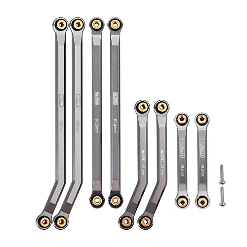 INJORA High Clearance 4 Links Set CNC Aluminium Links Set for 1/24 RC Crawler Car LWB 133.5mm Axial SCX24 AXI90081 Deadbolt AXI00004 B17,8PCS