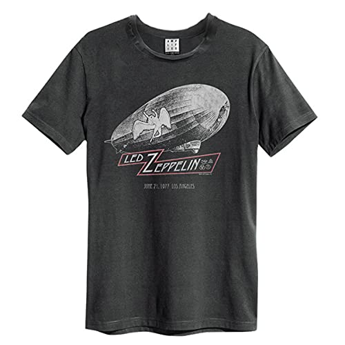 Amplified Camiseta Led Zeppelin   Dazed & Confused para Hombre, Gris (Charcoal CC), S