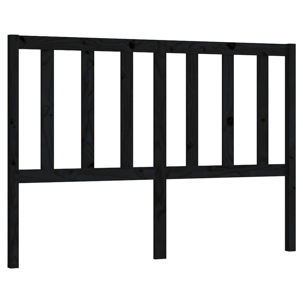 Cabecero negro de 146 x 100 cm de madera maciza de pino, diseño moderno, respaldo para cama, resistente y duradero, para dormitorio, habitación juvenil, habitación de invitados