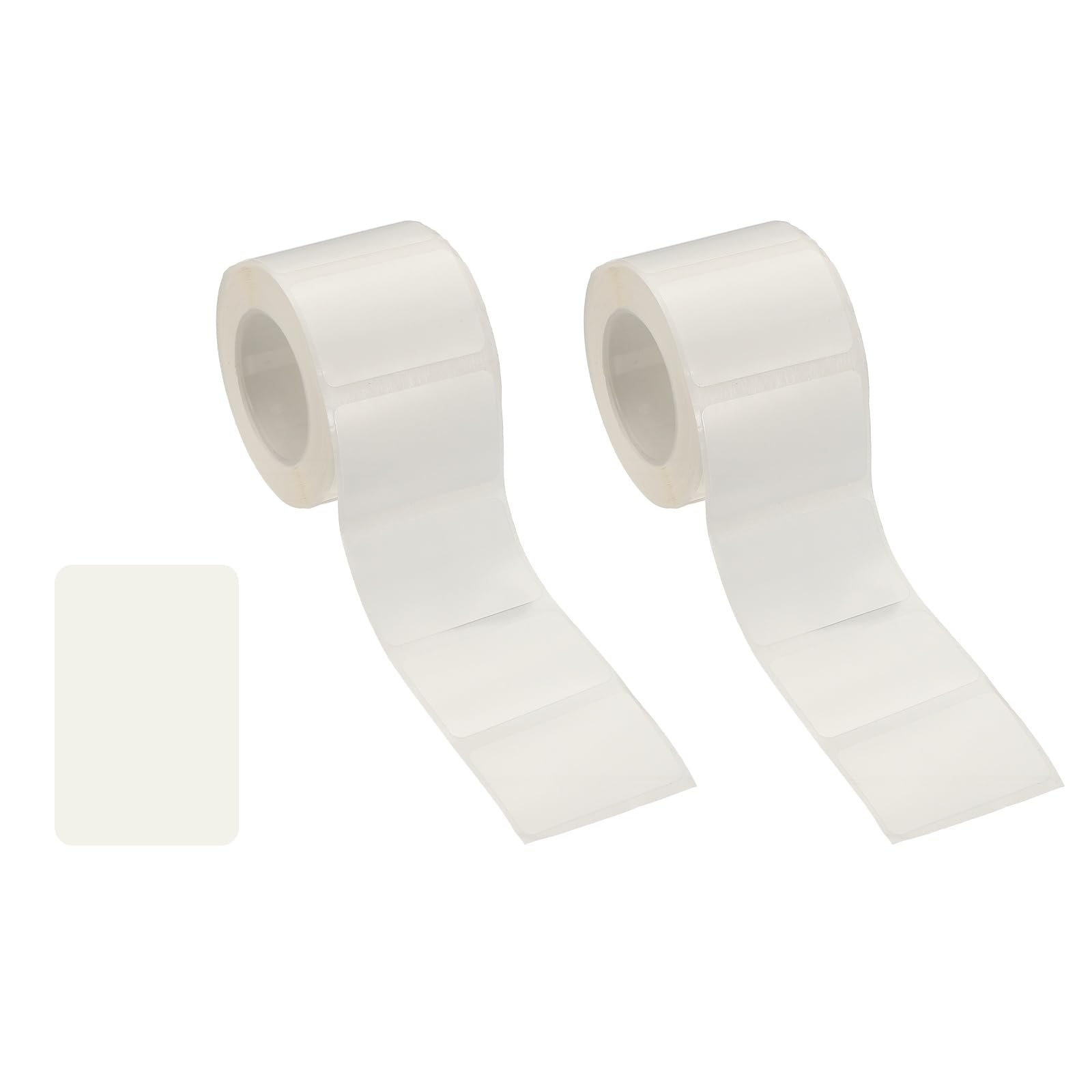PATIKIL 600 Pcs Thermal Labels, 1.2x0.8 Square Thermal Printer Labels Stickers Self Adhesive Tags Paper 2 Rolls Small Waterproof for Printer Small Business Name Tag Barcode, White — image 1