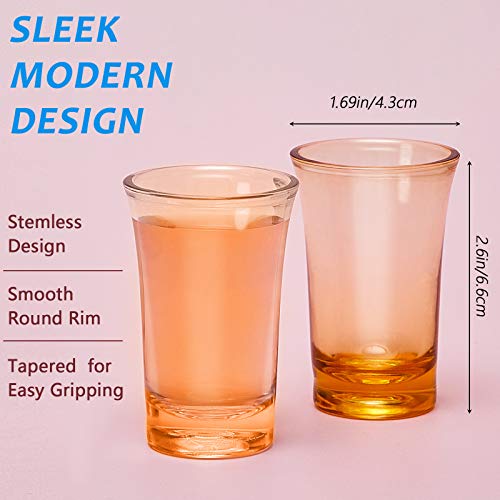 12 Pieces Shots Acrylic Cups Colorful Shot Glasses 1.2-Ounce Heavy Base Shot Glasses For Spirits And Liquors, Compatible With 6 Shot Glass Dispenser And Holder (Blue, Purple, Yellow) #TOP1