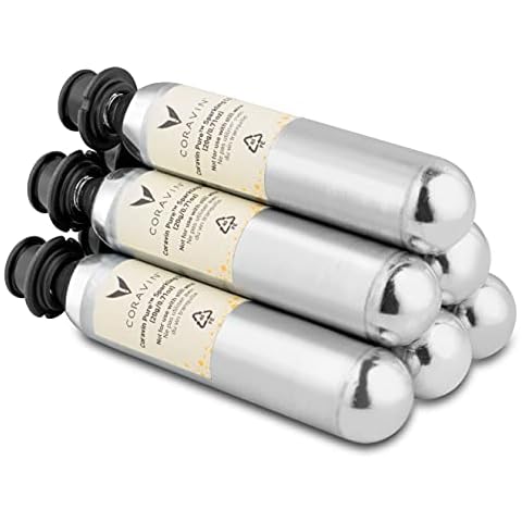 Coravin Sparkling CO2 Capsules for use with The Sparkling Wine Preservation System | Each Capsule Preserves up to 7 Standard 750ml Bottles | 6 Pack Cover