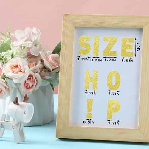 Image of Harloon 232 Pcs Large Glitter Letter Stickers 24 Sheets Classroom Bulletin Boards Decorations Big Font Alphabet Letter Self Adhesive Letters Stickers Back to School Decor DIY Craft(Gold,2.5 Inch)