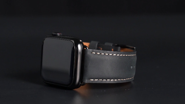 時計 Apple Watch ban Black Leather Link S/M 時計 Apple Watch ban Black Leather Link S/M Amazon.com
