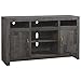 Signature Design by Ashley Mayflyn Large TV Stand with Fireplace Option Charcoal