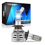 NOVSIGHT Bombillas de Faros H7 LED 10000LM (2x5000LM) 60W (2x30W) 6500K Blanco frío - 2 Años de Garantía