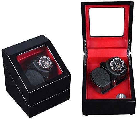 FENOKD Mechanical Watch Shaker Double Automatic Rotate Watch Winder, 5 Mode, 2+0 Leather Storage Display Box