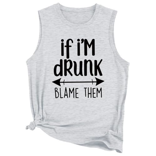 If I'm Drunk Blame Them Drinking Tank Top Fun Summer Friendship Tank Top - Main Image
