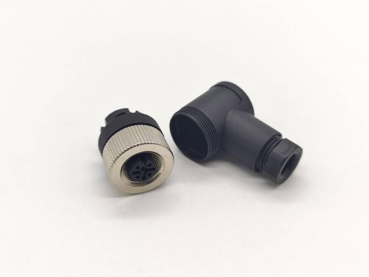 Elecbee M12 5 Poli Femmina Connettore, A Codice IP67 Impermeabile, 5 Pin, 90 Gradi, Aviazione, Non Schermato, Attuatore, Circolare per Modulo Fieldbus