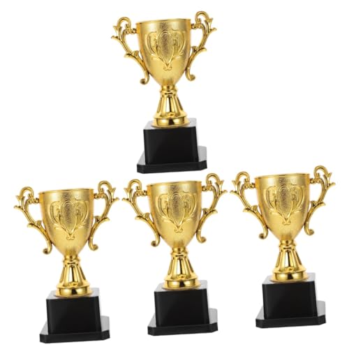 Didiseaon 4 Peças Medalhas Para Prêmios Para Troféus De Plástico Dourado Para Crianças Troféus De Pl