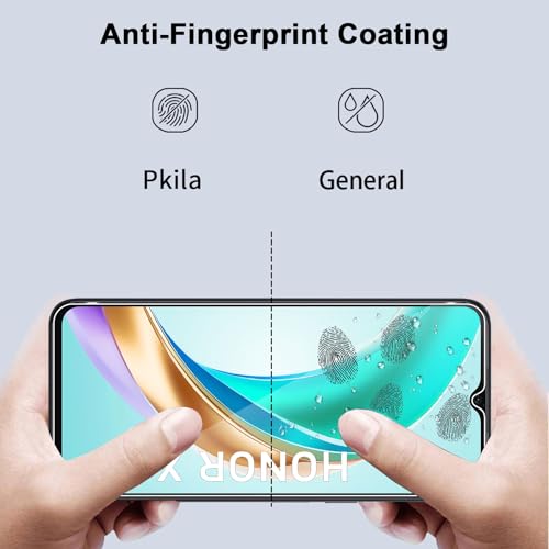 Pkila Tempered Glass Compatible with HONOR X6b Screen Protector with Camera Lens Protector [2+2 Pack], HD Clear, Case-Friendly, 9H Hardness Protective Film for Honor X6b - Image 2