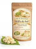 Kéfir de lait grains vivants Kit complet de démarrage+sachets filtrants (offert)+notice d’utilisation adaptée à la langue du pays de livraison.Facile à démarrer débutants (10g pour 500 ml de lait)