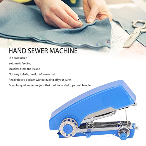 Yuecoom Handheld Sewing Machine, Portable Handy Stitch, Mini Manual Sewer Hand Stitcher Needlework Tool for DIY Crafts Home Travel by Yuecoom - Used condition - Image 3