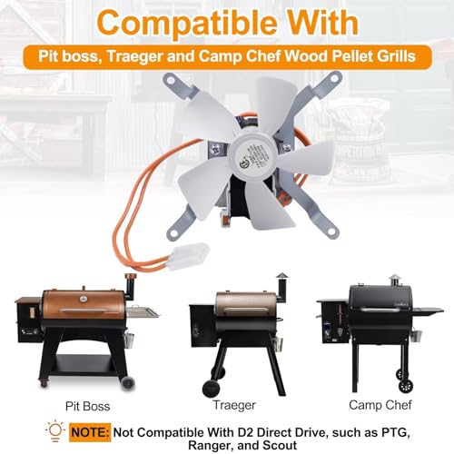 Upgraded Induction Fan Replacement Part for Pit Boss, Traeger, Camp Chef, Z Grills Pellet Grills - AC120V 60Hz Combustion Fan Kit by COMVIEE - Image 4