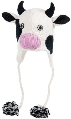 Nirvanna Designs CHCOW Cow Hat with Fleece, White, 5 Years
