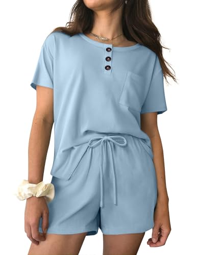 Womenβs 2 Piece Shorts Pajama Set $8.99 Shipped!