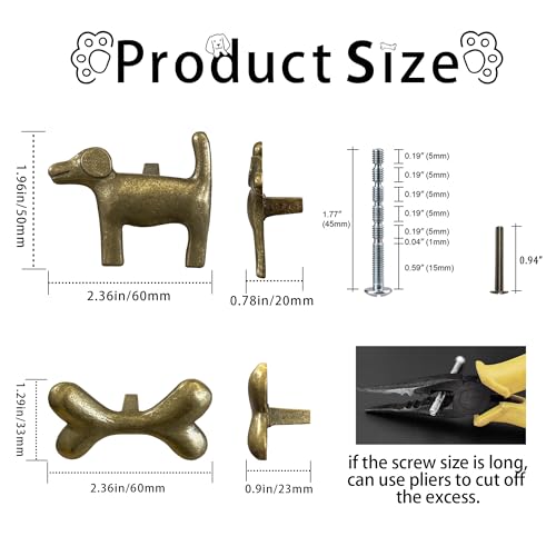 Poignées amusantes pour commode en alliage de zinc et bronze de qualité