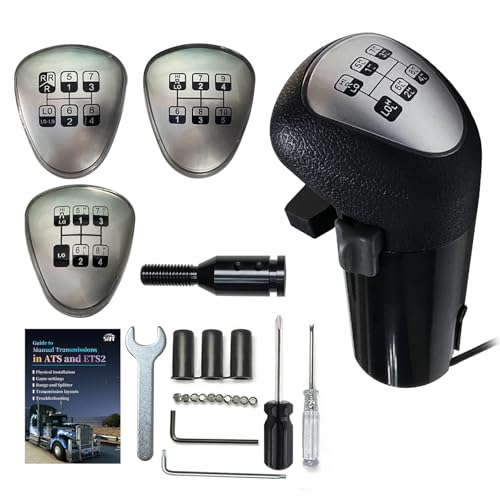 HCXLELD USB Shifter Knob for ATS & ETS2 PC For Logitech G25 G27 G29 G920 G923 Thrustmaster TH8A Fanatec SQ PXN A7 other DIY shifter - Thumbnail 3
