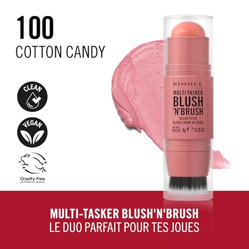 Rimmel London Multi-Tasker Blush'N'Brush Blush Stick Végan