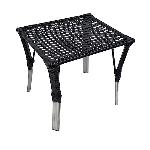 Kit 2 Espreguiçadeiras em Alumínio e Fibra Sintética Madrid p/Piscina + Mesa de Centro (Preta)