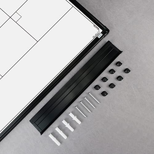 Jiloffice Magnetic Dry Erase Calendar Whiteboard, 4 Month White Board Planner 36 X 24 Inch, Black Aluminum Frame Wall Mounted Board For Office Home And School #TOP5