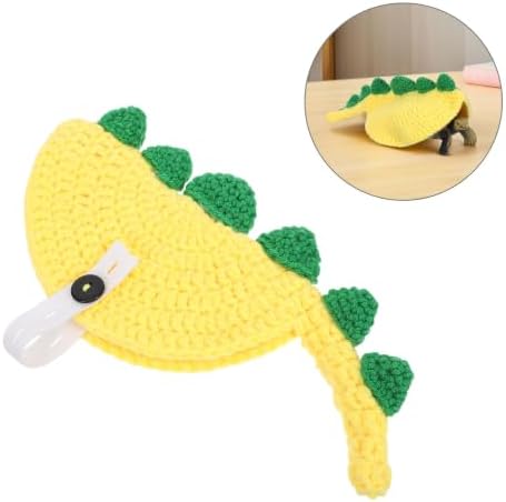 SWETRACE Knitted Turtle Sweater for Small Tortoises with 3D Dinosaur Shape, Woolen Yarn Winter Outfit Featuring Adjustable Strap and Comfortable Warmth for Cosplay and Photo Shoot — view 7