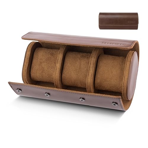 MINOIC Étui à montre voyage - Organisateur de boîte à montres pour 3 montres - Coffret montre homme