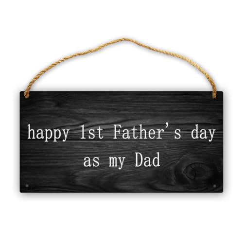 Targa in legno con scritta in lingua inglese "Happy Ist Father's Day As My Dad Family", 30,5 x 15,2 cm