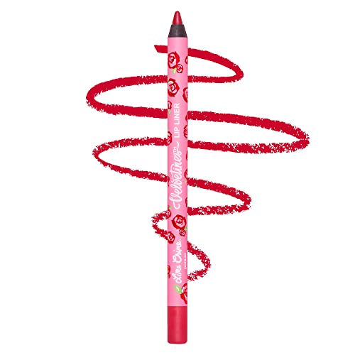 Lime Crime Velvetines Lip Liner, Poison (Ruby Red) - Soft & Creamy Texture - Long-Lasting Nude Matte Lip Lining Pencil - Waterproof Formula, Won't Smudge or Transfer - Vegan & Cruelty-Free