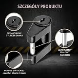 NOPVUFA Zamek do przyczepy, zabezpieczenie przed kradzieżą, przyczepa z 4 kluczami, uniwersalny zamek dyszowy do przyczep osobowych, przyczep kempingowych i łodzi, wytrzymały zamek do haka