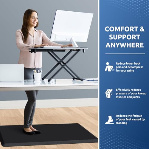 Image of 0.8 inch Thick Kitchen Mat Cushioned Anti Fatigue Rug Comfort Floor Mats | Water-Resistant, Non-Slip, Easy to Clean Comfort Floor Mat for Kitchen, Sink & Office, Multiple Colors & Sizes, 36 inch x 22 inch