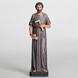 BC BUILDCLASSIC Figura de San José El Trabajador, estatuas católicas, regalos católicos de 11 pulgadas de resina de H