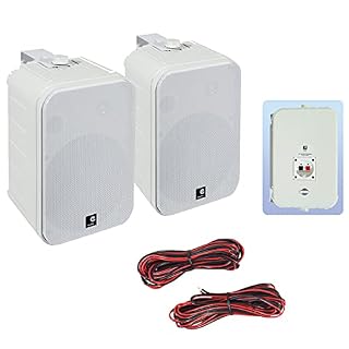 e Audio Paire de Mini Enceintes 200W Blanches 6,5″ 2 Voies avec Support – Idéal pour Une Utilisation Domestique ou Commerciale - Les Beatles, Paul McCartney, John Lennon, RIngo Starr, George Harrison
