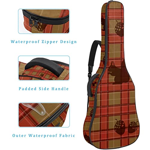 Housse de protection rembourrée pour guitare acoustique classique Motif écossais et écureuil, Multicolore 01., 42.9×16… - Les Beatles, Paul McCartney, John Lennon, RIngo Starr, George Harrison Housse de protection rembourrée pour guitare acoustique classique Motif écossais et écureuil, Multicolore 01., 42.9x16… – Image 5