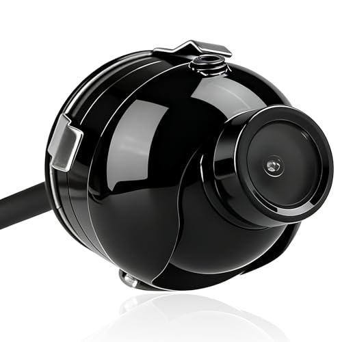 Cámara Trasera para Coche, Mini Cámara de Reversa Gran Ángulo y Resistente al Agua, Cámara de Estacionamiento con Rotación de 360° para Vehículos, Furgonetas, SUV y Más