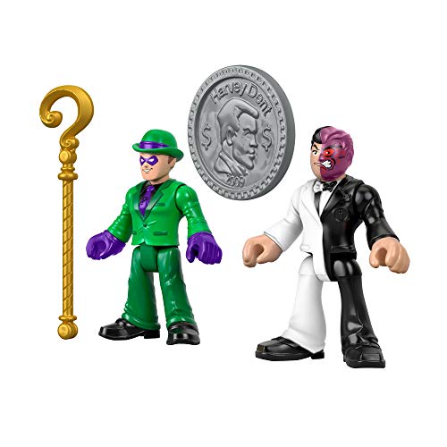 Dc Super Friends Imaginext Fisher-Price The Riddler And Two Face Figures, Multicolor (Gbl90) #TOP5