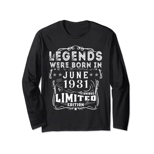 Cumpleaños Junio 1931 Edición Limitada Regalo Legend June Manga Larga