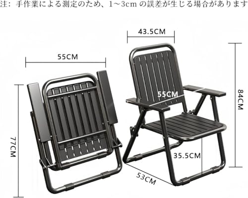 GEBYUI会議用椅子リビングダイニング用折り畳み椅子背もたれ付きパソコン作業用レジャー携帯用チェアスタイリッシュシンプル空間節約快適座面デザインおしゃれインテリア対応 (ベーシックモデル,ブラック)
