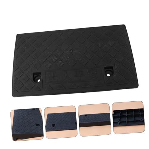 Rampa de plástico para vehículos, rampa para bordillo de 50 x 27 x 9 cm, de caucho negro para carga de automóviles y uso en umbral miniatura 7
