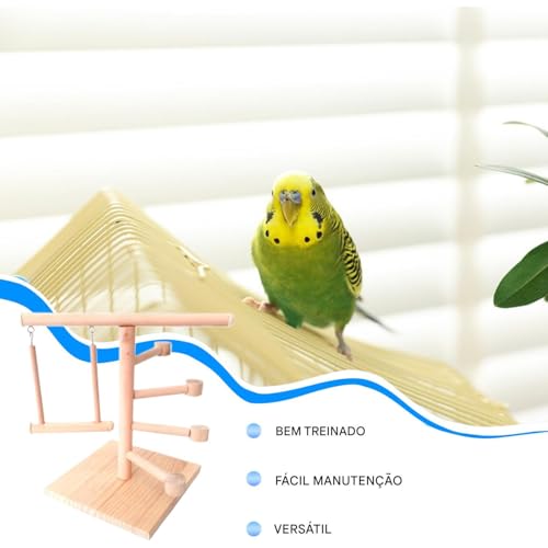 Polícia de papagaio, pássaro brincar de pé - Playground Safe Cockatiel Toys Wood Playground,Brinqued