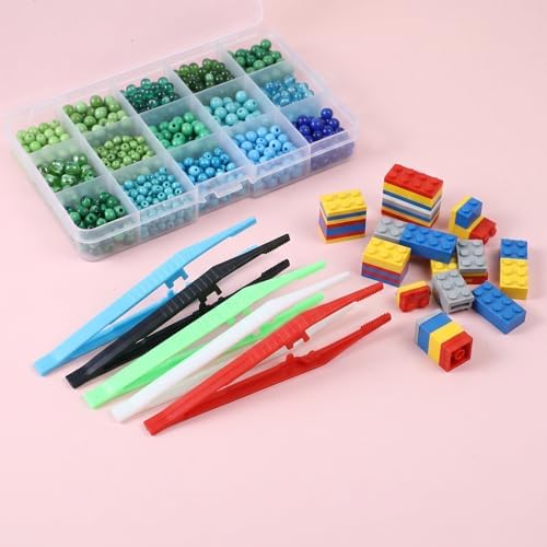 10 Pcs Plastic Tweezers for Kids, Craft Kid Tweezers for DIY Jewelry Making — 사진 6